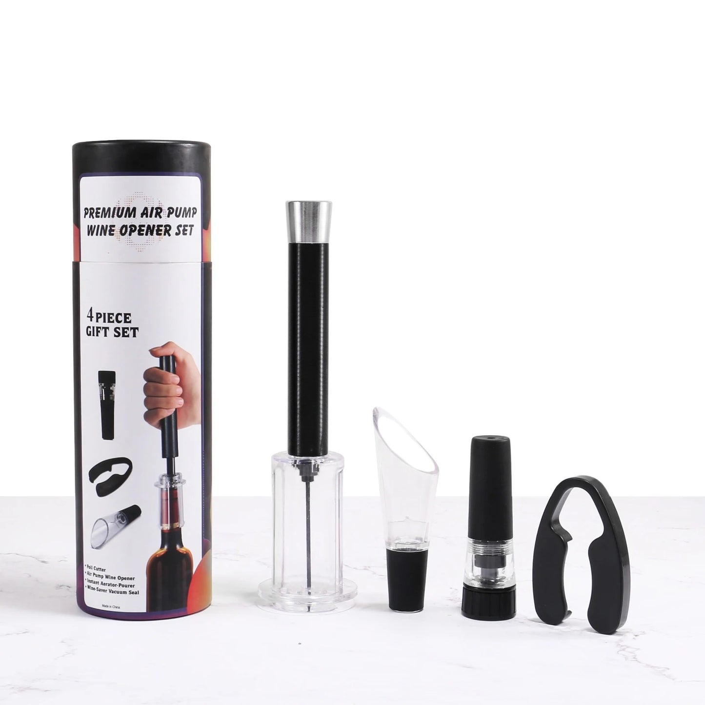 Premium Air Pump Wine Opener Gift Set – Open Wine Without the Struggle