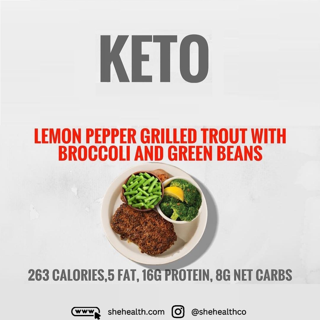 Healthy and Flavorful: Try this Keto Lemon Pepper Grilled Trout with Broccoli and Green Beans Recipe!