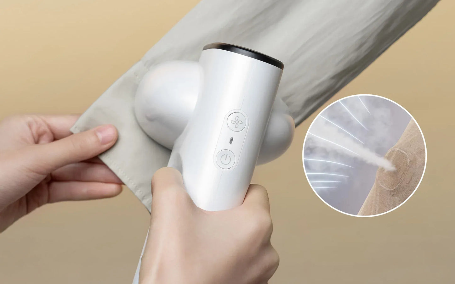 MagicPress Handheld Clothes Steamer with Suction – Wrinkle-Free in Seconds, Anywhere