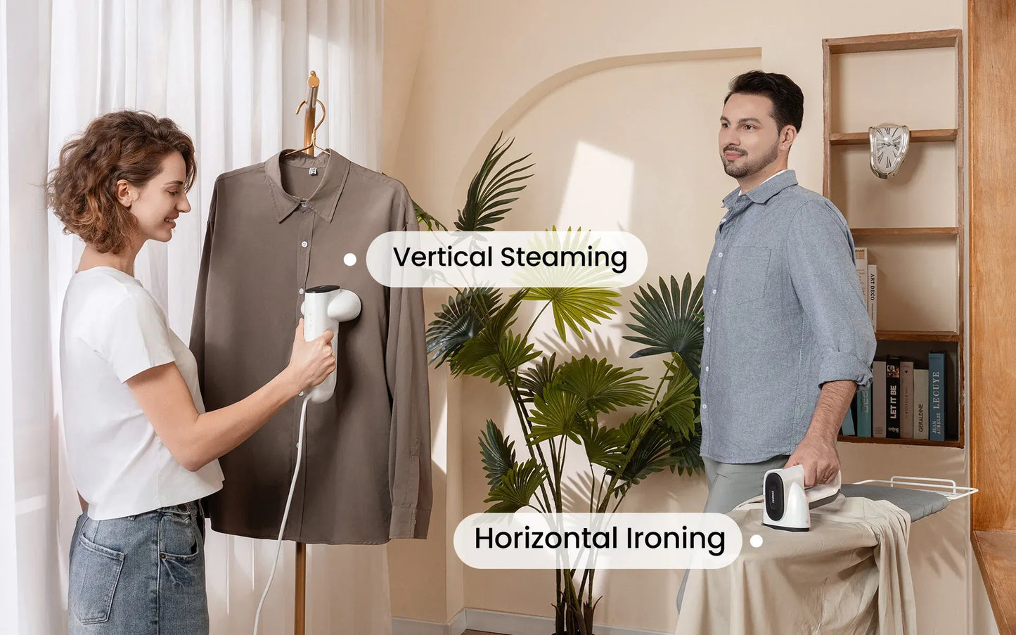 MagicPress Handheld Clothes Steamer with Suction – Wrinkle-Free in Seconds, Anywhere