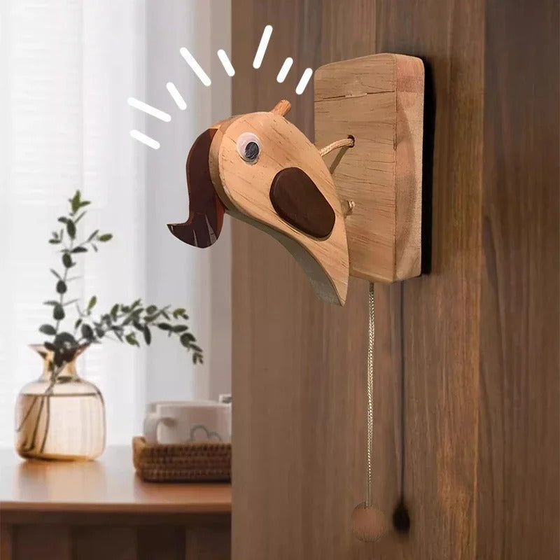 Wooden Woodpecker Doorbell Knocker – Bring Whimsy to Every Welcome