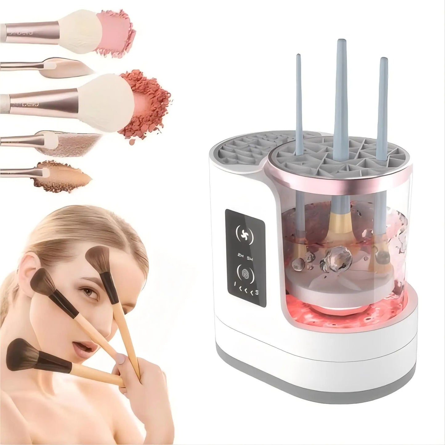 GlowClean™ - The Ultimate Makeup Brush Cleaner & Dryer