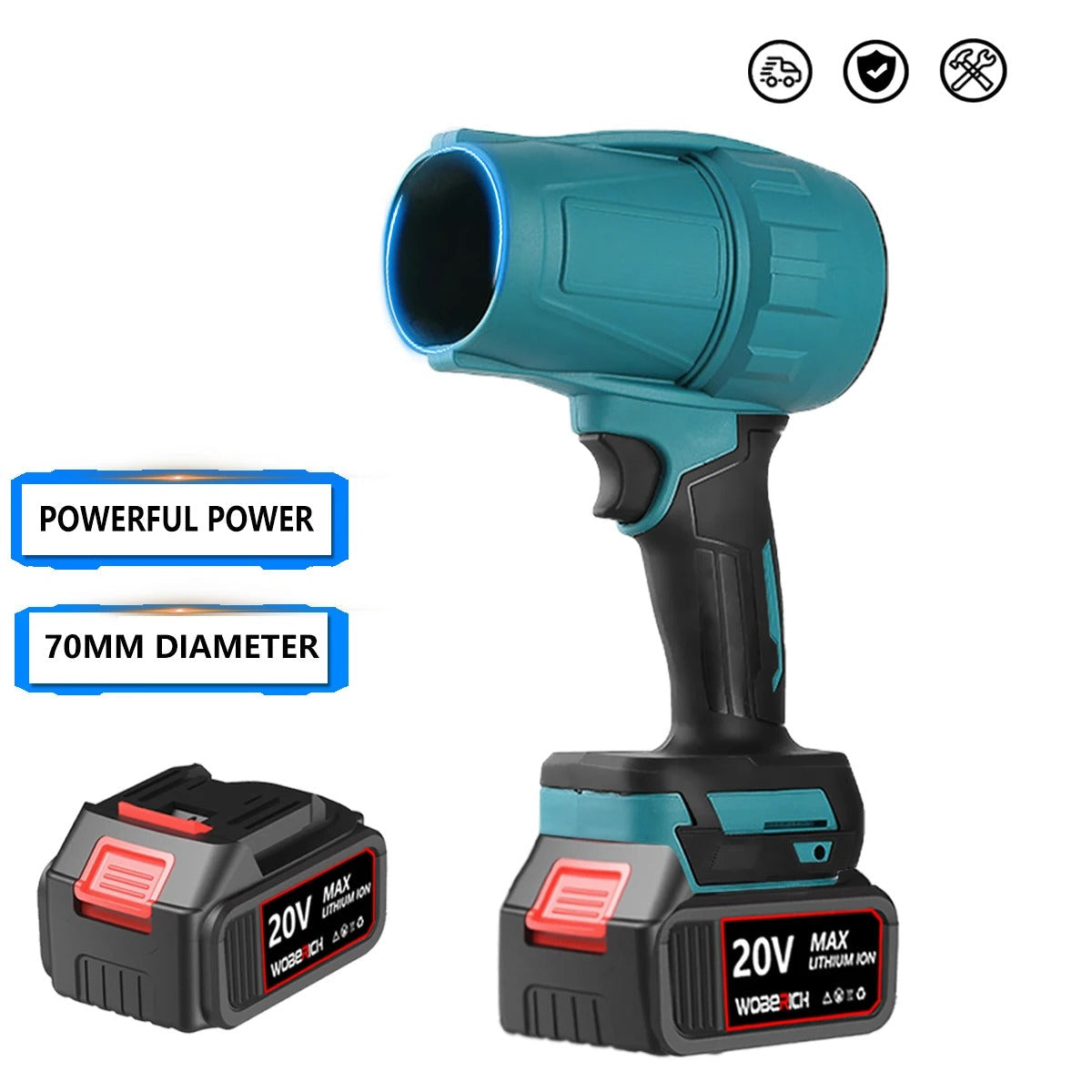 Cordless Handheld Turbo Jet Fan – Instantly Blast Away Dust, Debris & More