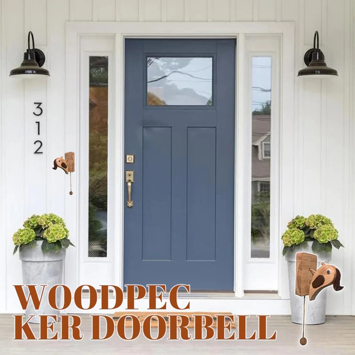 Wooden Woodpecker Doorbell Knocker – Bring Whimsy to Every Welcome