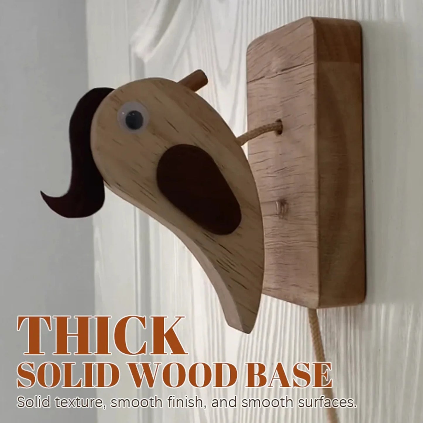 Wooden Woodpecker Doorbell Knocker – Bring Whimsy to Every Welcome