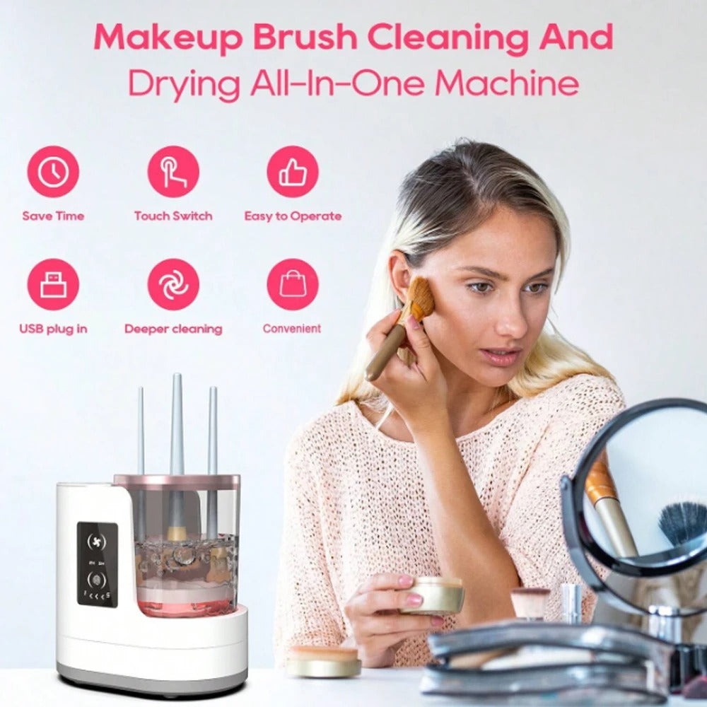 GlowClean™ - The Ultimate Makeup Brush Cleaner & Dryer